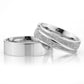 6-MM Silver plain sterling silver wedding ring set orlasilver