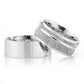 8-MM Silver plain sterling silver wedding ring set orlasilver