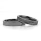4-MM Black plain sterling silver wedding ring sets for him and her orlasilver