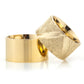 12-MM Gold plain wedding ring set sterling silver orlasilver