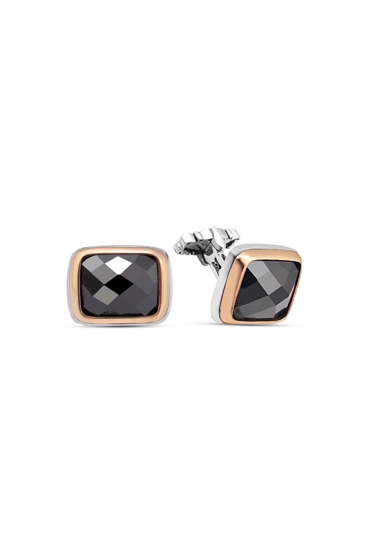 OrlaSilver Black Onyx Sterling Silver Rectangle Cufflinks - Unique Gift for Groomsmen & Celebratory Events