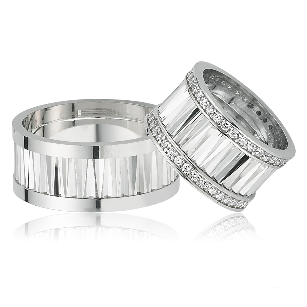 rhodium plated and silver best wedding rings orlasilver