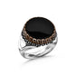 silver and onyx ring orlasilver