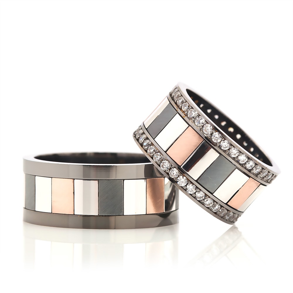 silver cubic zirconia wedding rings orlasilver
