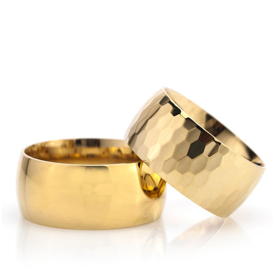 10-MM Gold silver wedding ring sets orlasilver