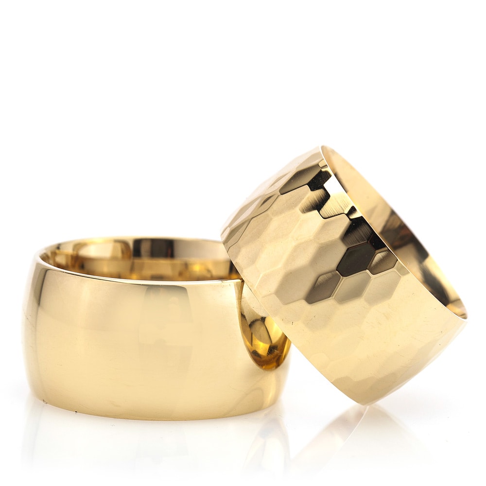 12-MM Gold silver wedding ring sets orlasilver