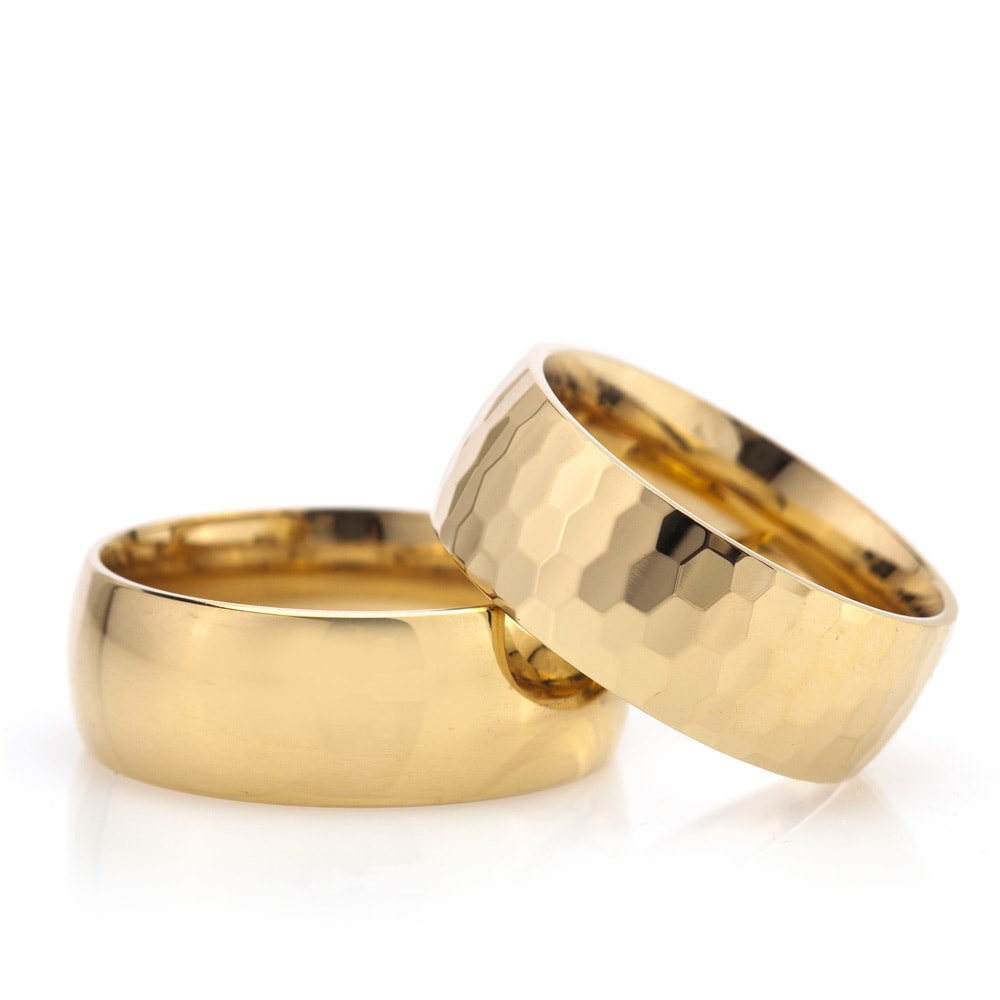 8-MM Gold silver wedding ring sets orlasilver