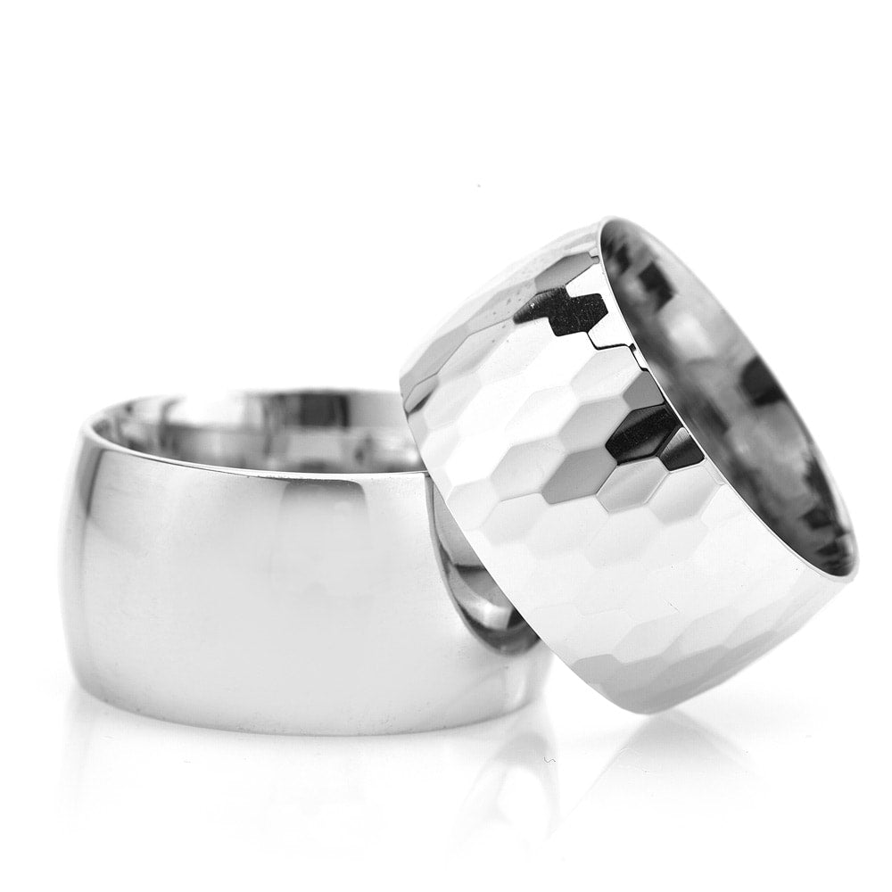 12-MM Silver silver wedding ring sets orlasilver