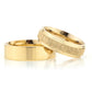 6-MM Gold simple silver wedding ring pair orlasilver