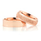 6-MM Rose simple silver wedding ring pair orlasilver