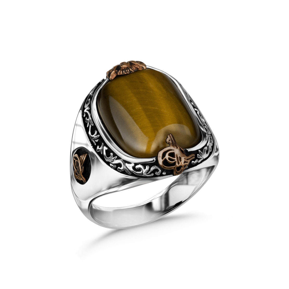 sterling silver tiger eye ring orlasilver