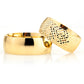 8-MM Gold sterling silver wedding ring set orlasilver