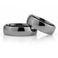 6-MM Black sterling silver wedding ring sets for him and her orlasilver