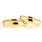 4-MM Gold sterling silver wedding ring sets for him and her orlasilver