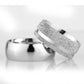 8-MM Silver sterling silver wedding ring sets orlasilver