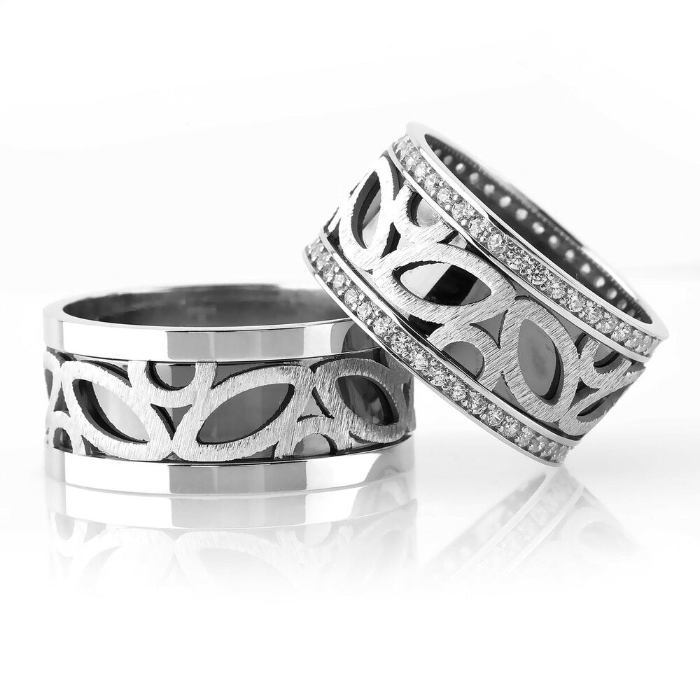 stylish and elegant silver wedding rings for men orlasilver