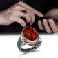 Synthetic Amber Real Sterling Silver Rings
