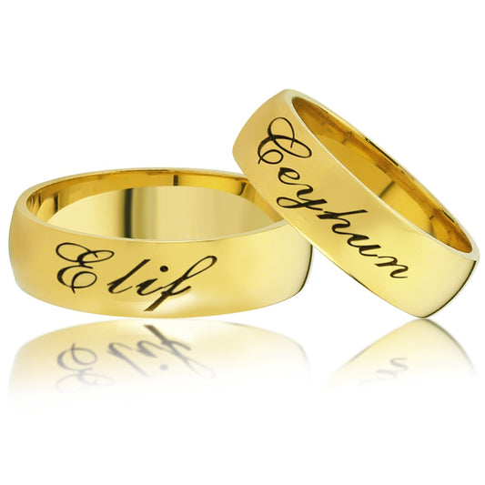 unique wedding rings with gold plated cap orlasilver