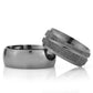 8-MM Black wedding silver rings for couples orlasilver