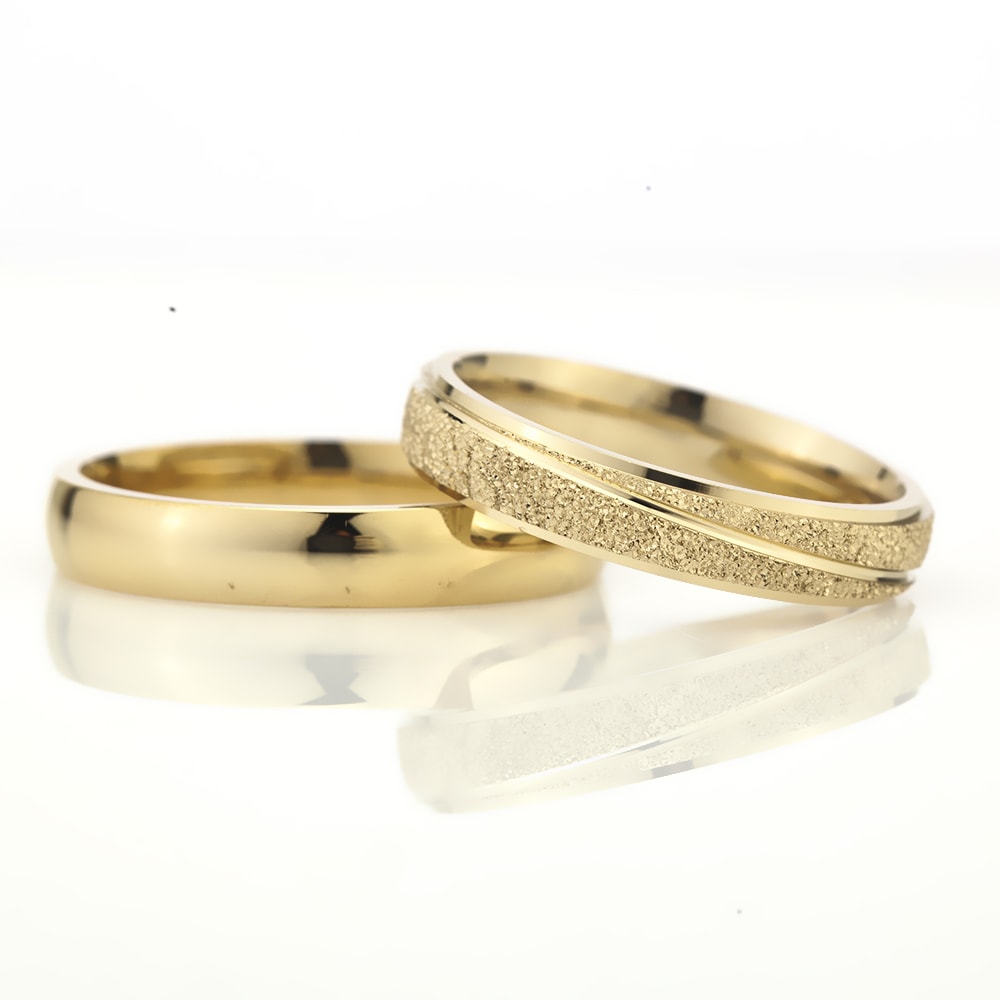 4-MM Gold wedding silver rings for couples orlasilver